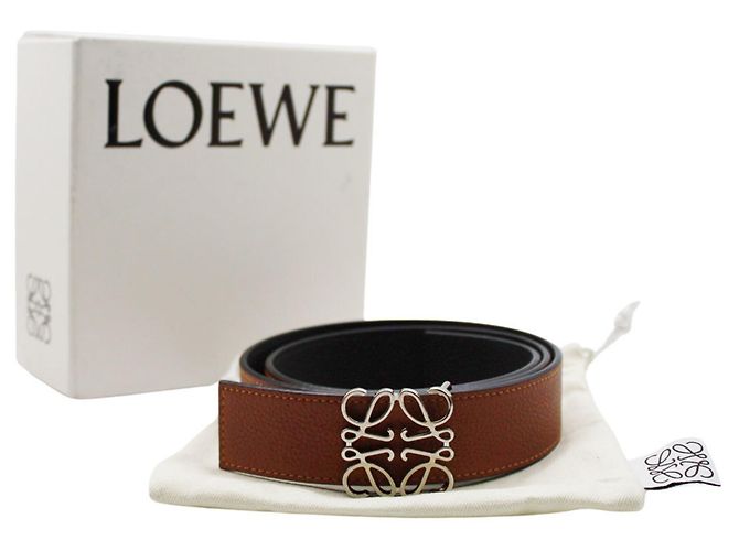 Cinto Standard em Pele Castanha Loewe Marrom - vista 9