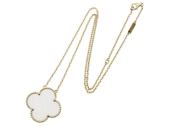Colar Magic Alhambra Van Cleef & Arpels Branco Dourado - vista 2