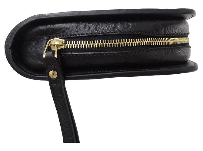 Borsa a pochette Gucci Shima da uomo in pelle nera Nero - vista 7
