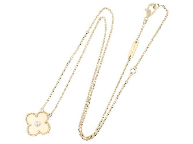 Van Cleef & Arpels Vintage Alhambra Halskette Golden Roh - Ansicht 2