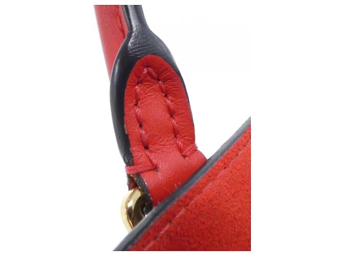 Borsa Tote Louis Vuitton Monogram Flower Marrone Rosso - vista 7