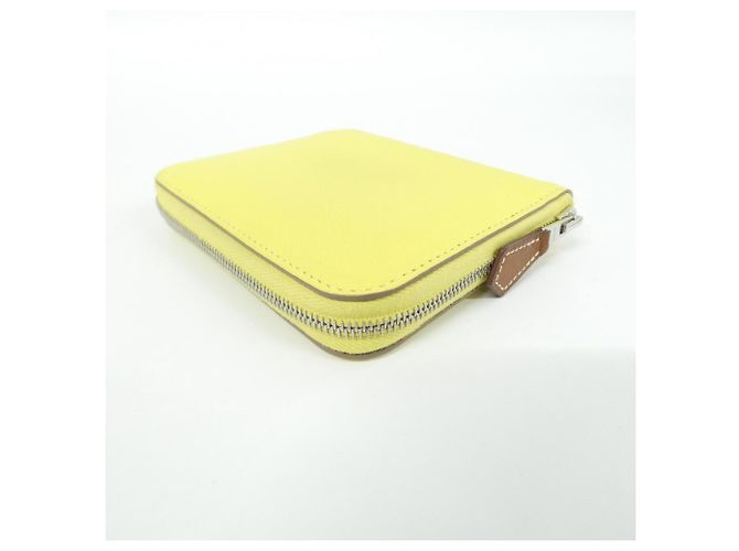 Silk In Hermès Cartera compacta de seda Hermes EN LIBERTE Dorado Naranja Amarillo - vista 2