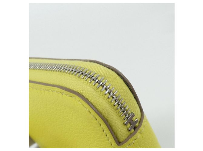 Silk In Hermès Cartera compacta de seda Hermes EN LIBERTE Dorado Naranja Amarillo - vista 3