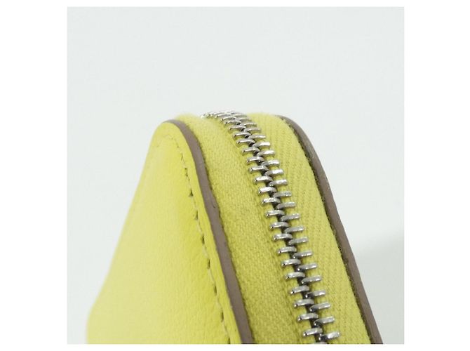 Silk In Hermès Cartera compacta de seda Hermes EN LIBERTE Dorado Naranja Amarillo - vista 4