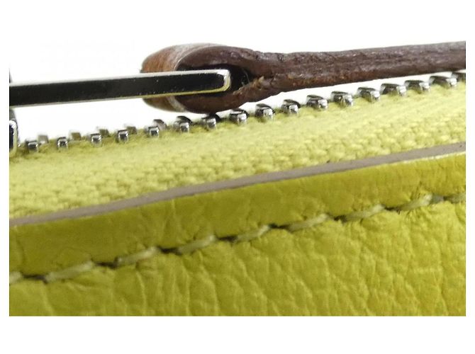 Silk In Hermès Cartera compacta de seda Hermes EN LIBERTE Dorado Naranja Amarillo - vista 5
