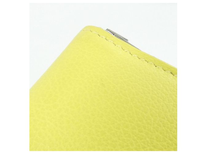 Silk In Hermès Cartera compacta de seda Hermes EN LIBERTE Dorado Naranja Amarillo - vista 6