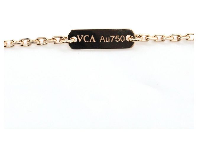 Van Cleef & Arpels Vintage Alhambra Halskette Weiß Golden - Ansicht 3