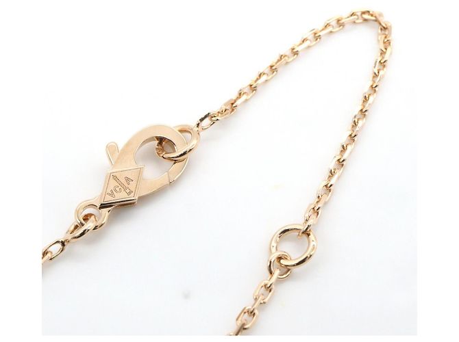 Van Cleef & Arpels Vintage Alhambra Halskette Weiß Golden - Ansicht 4