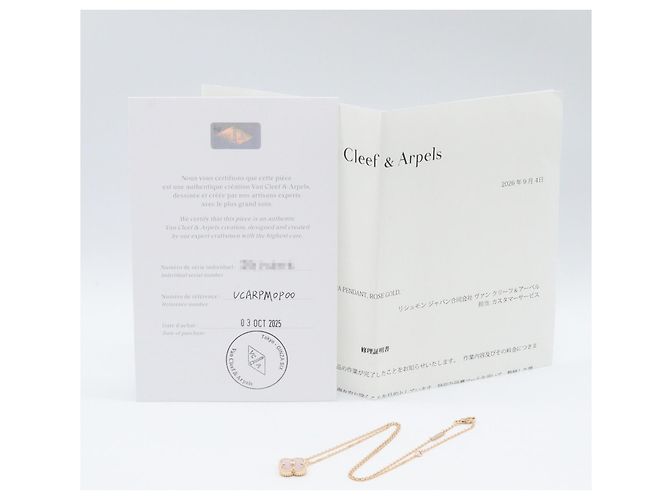 Van Cleef & Arpels Vintage Alhambra Halskette Weiß Golden - Ansicht 5