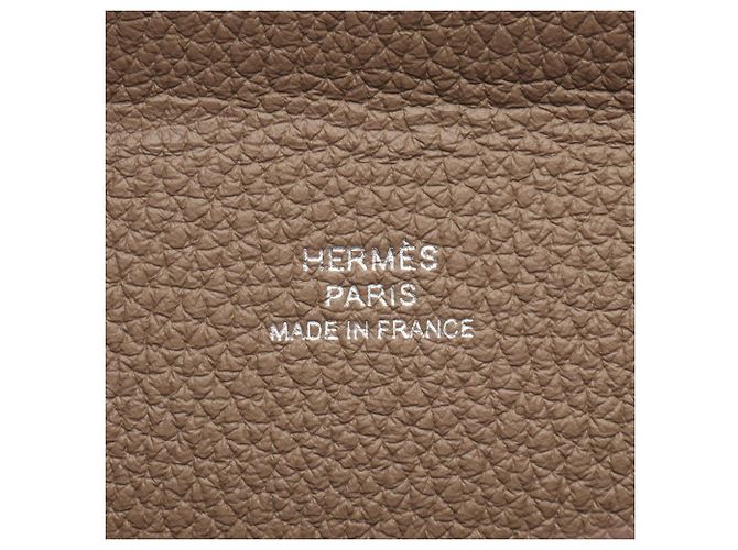 Hermès Borsa a tracolla Hermes Vide Poche Etoupe Marrone Taupe - vista 4