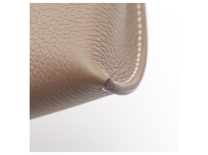 Hermès Borsa a tracolla Hermes Vide Poche Etoupe Marrone Taupe - vista 7