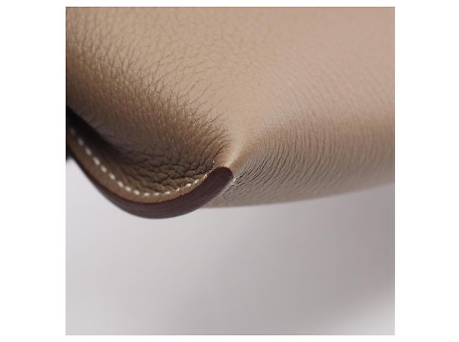 Hermès Borsa a tracolla Hermes Vide Poche Etoupe Marrone Taupe - vista 8