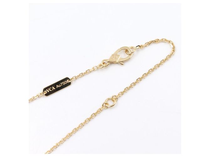 Van Cleef & Arpels Vintage Alhambra Malachit Halskette Golden Grün - Ansicht 3