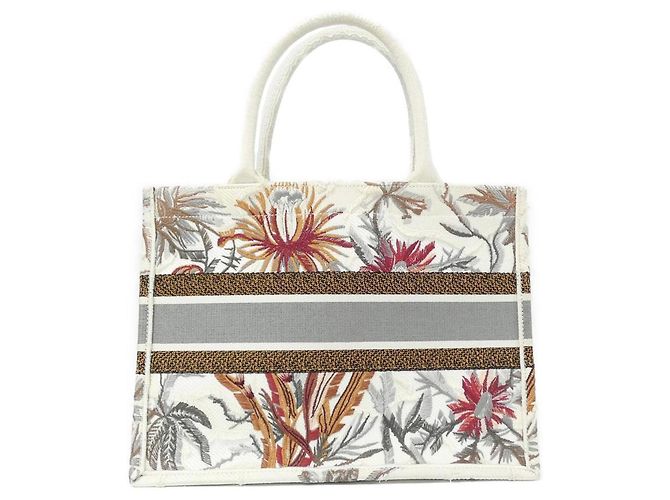 Borsa a mano media Christian Dior Book Tote Bianco Multicolore - vista 2