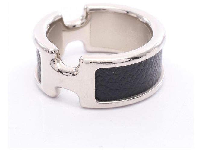 Hermès Hermes Olympe PM Ring Schwarz Silber - Ansicht 2