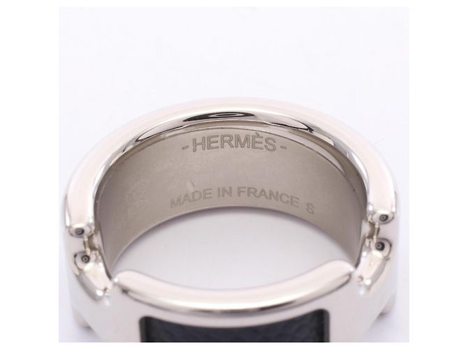 Hermès Hermes Olympe PM Ring Schwarz Silber - Ansicht 4