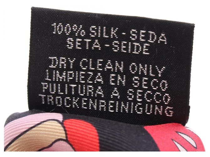 Hermès Hermes Twilly La Patisserie Francaise Schal Schwarz Mehrfarben Beige - Ansicht 5
