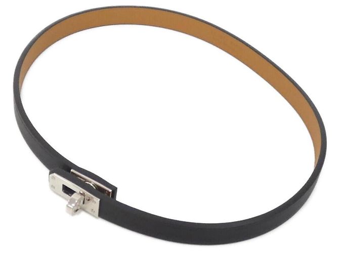 Hermès Hermes Mini Kelly Leder-Choker in Schwarz - Ansicht 2