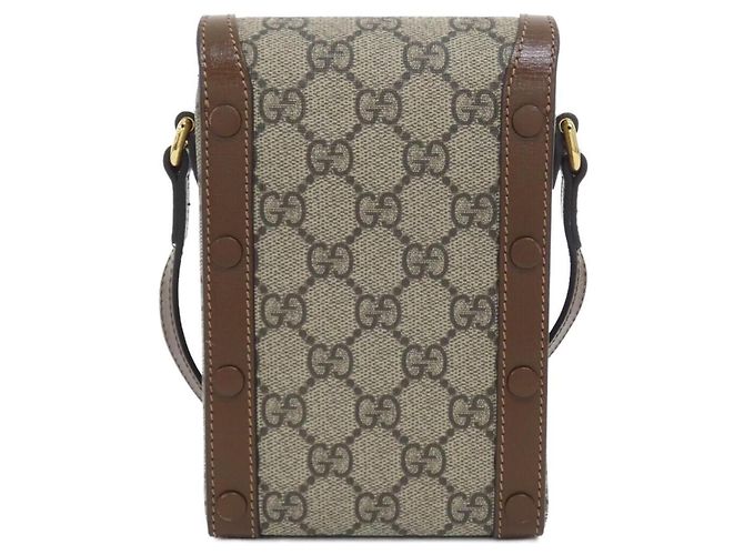 Borsa a tracolla Gucci Horsebit 1955 Marrone Beige - vista 2