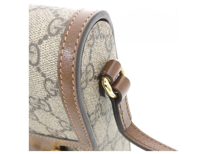 Borsa a tracolla Gucci Horsebit 1955 Marrone Beige - vista 5