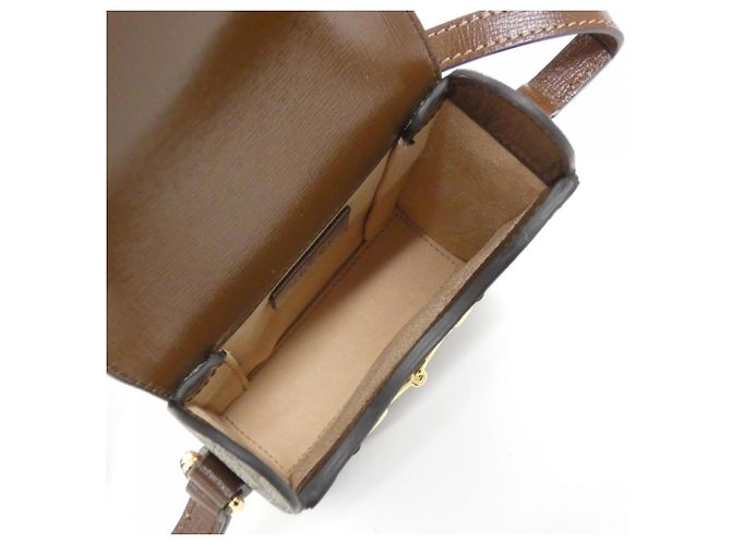 Borsa a tracolla Gucci Horsebit 1955 Marrone Beige - vista 7