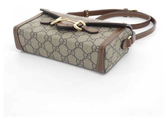 Borsa a tracolla Gucci HORSEBIT 1955 Marrone Beige - vista 3