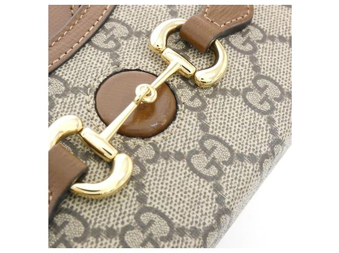 Borsa a tracolla Gucci HORSEBIT 1955 Marrone Beige - vista 4