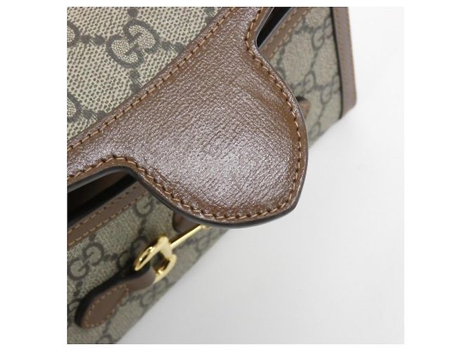Borsa a tracolla Gucci HORSEBIT 1955 Marrone Beige - vista 5