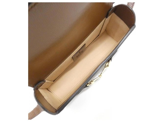 Borsa a tracolla Gucci HORSEBIT 1955 Marrone Beige - vista 8