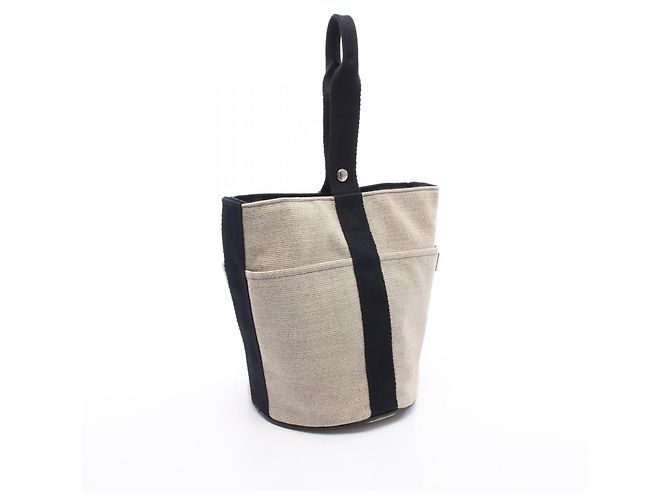 Hermès Bolsa de mão Hermes Saxo MM Preto Bege - vista 2