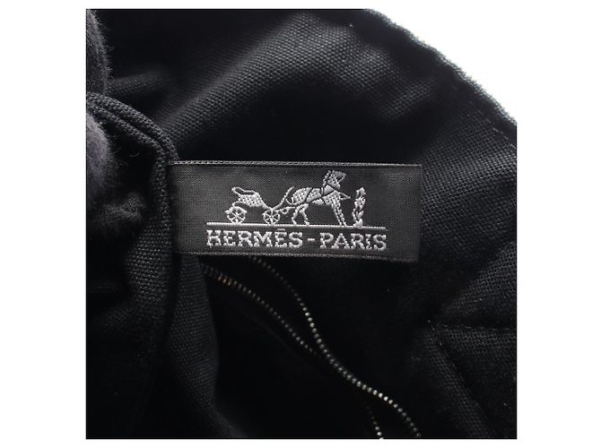 Hermès Bolsa de mão Hermes Saxo MM Preto Bege - vista 4