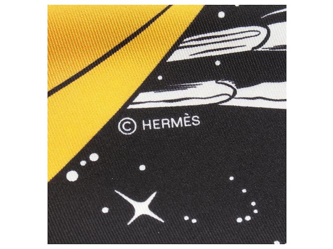 Hermès Pañuelo Hermes Carre 90 Space Derby Castaño Negro Multicolor - vista 2