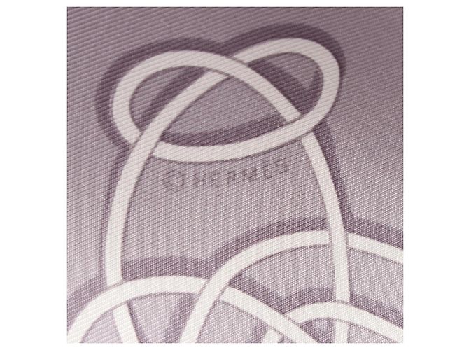 Hermès Foulard Hermes Carre 90 Marrone Bianco - vista 2