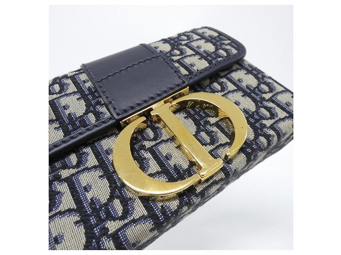 Sac à main boîte Christian Dior DIOR OBLIQUE 30 Montaigne Bleu - vue 4