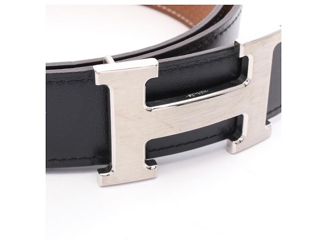 Hermès Cintura Hermes Constance H-Belt Marrone Nero Argento - vista 8