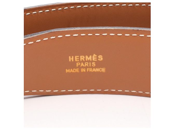 Hermès Hermes Constance H-Belt Gürtel Braun Schwarz Golden - Ansicht 4