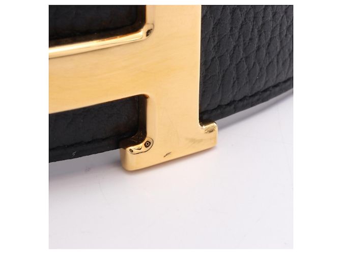 Hermès Hermes Constance H-Belt Gürtel Braun Schwarz Golden - Ansicht 7