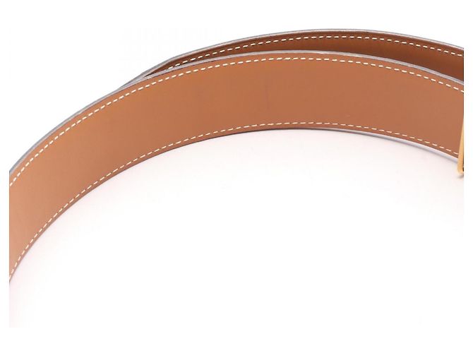 Hermès Hermes Constance H-Belt Gürtel Braun Schwarz Golden - Ansicht 8
