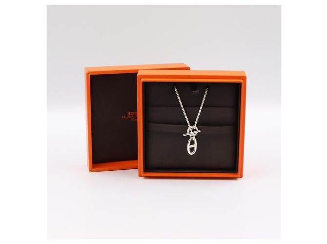 Hermès Collar Hermes Chaine d'Ancre Amulette Plata - vista 6