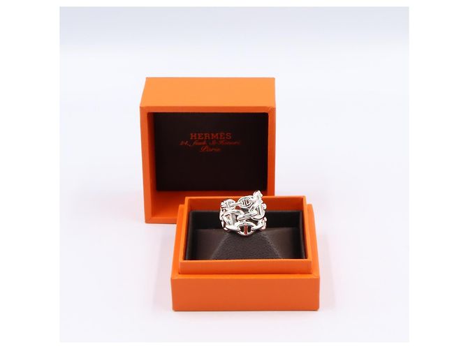 Ring Hermès Anillo Hermes Chaine d'Ancre Enchainee GM Plata - vista 7