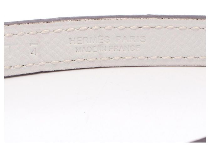 Hermès Cintura in pelle reversibile Hermes Chaine d'Ancre da donna Argento Bianco Blu - vista 4