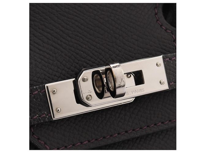 Hermès Hermes Birkin 25 Handtasche Braun Lila Damier ebene - Ansicht 9