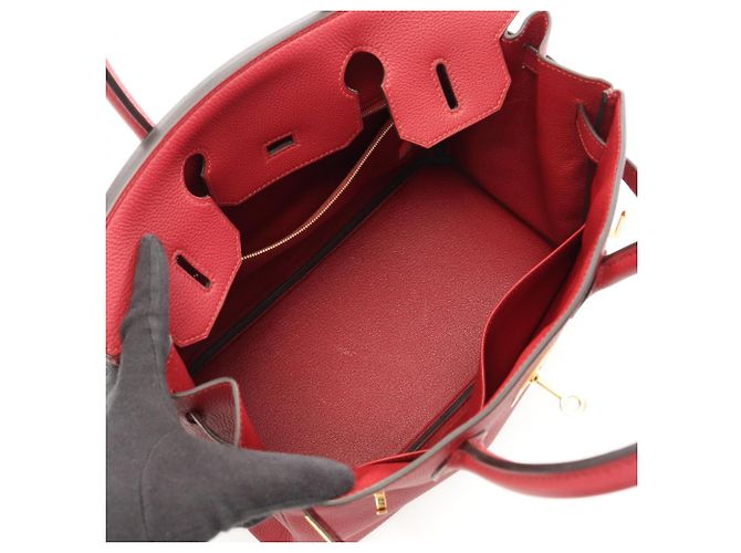 Hermès Hermes Birkin 30 Handtasche in Rouge Grenat Rot Bordeaux - Ansicht 3