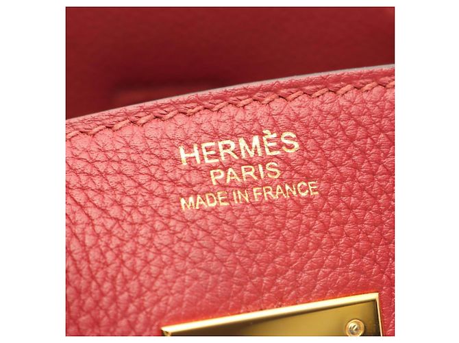 Hermès Hermes Birkin 30 Handtasche in Rouge Grenat Rot Bordeaux - Ansicht 4