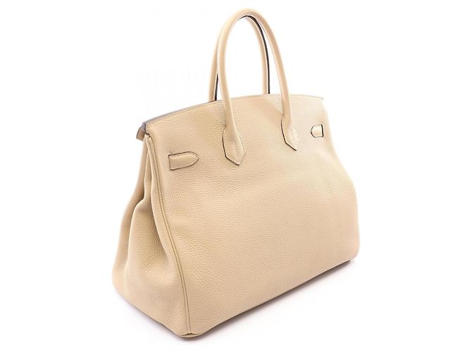 Hermès Borsa Hermes Birkin 35 Trench Beige - vista 2