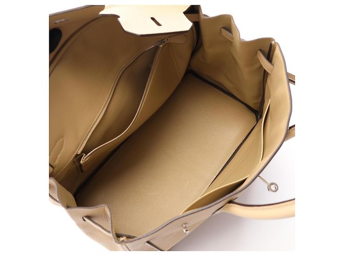 Hermès Borsa Hermes Birkin 35 Trench Beige - vista 3