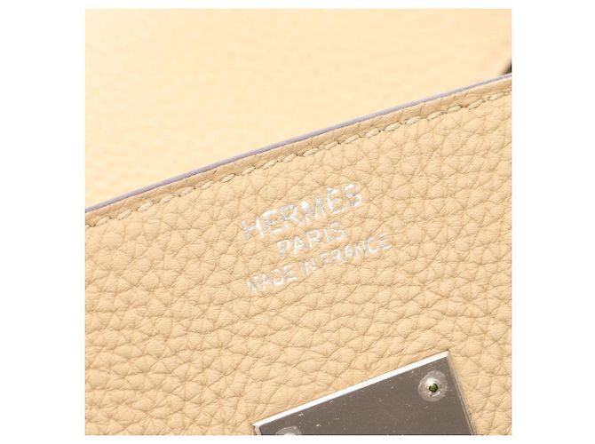 Hermès Borsa Hermes Birkin 35 Trench Beige - vista 4