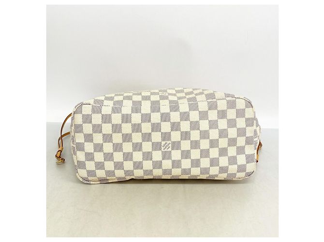 Borsa Tote Louis Vuitton Damier Azur Neverfull MM Bianco - vista 3