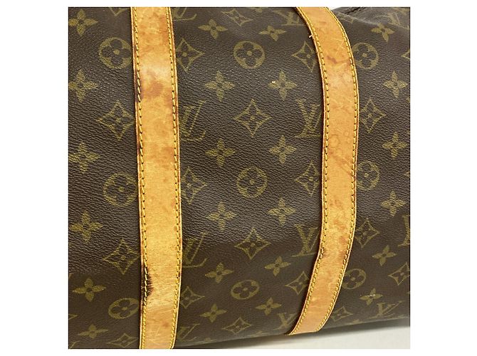 Louis Vuitton Brown Boston Monogram Keepall 45 Marrom - vista 8