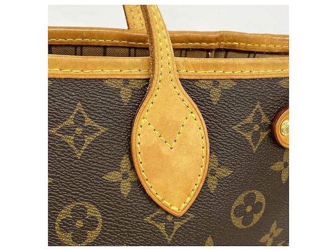 Sac cabas Louis Vuitton Monogram Neverfull PM Marron - vue 9